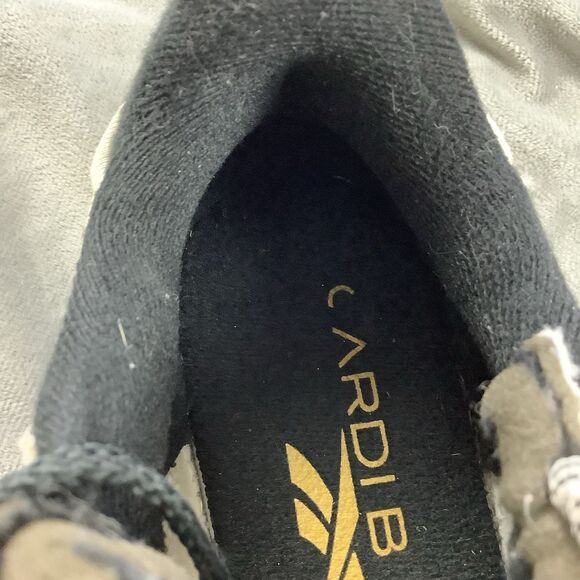 Reebok Cardi B Club C Sneaker Shoes Women's 9.5 Gray Black Gold - Picture 10 of 11